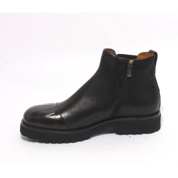Roberto Serpentini 50402 Black Leather Elastic Zip-Up Ankle Boots main image 4